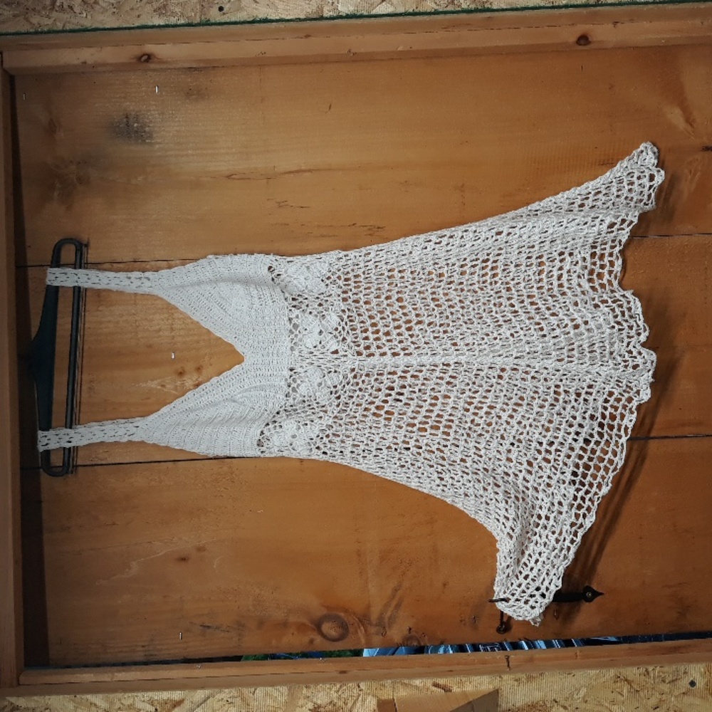 Beach Cover Up Crochet Dress White Swim Suit Cover
